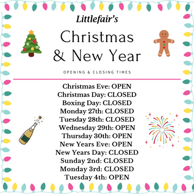 Christmas and New Year Opening Times!